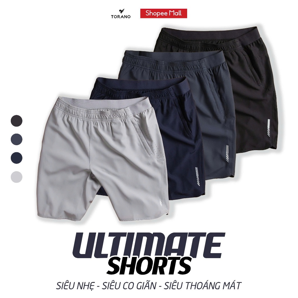 Quần Short nam TORANO ULTIMATE SHORTS  thể thao vải gió mềm siêu nhẹ co giãn tốt FSBW001 | BigBuy360 - bigbuy360.vn