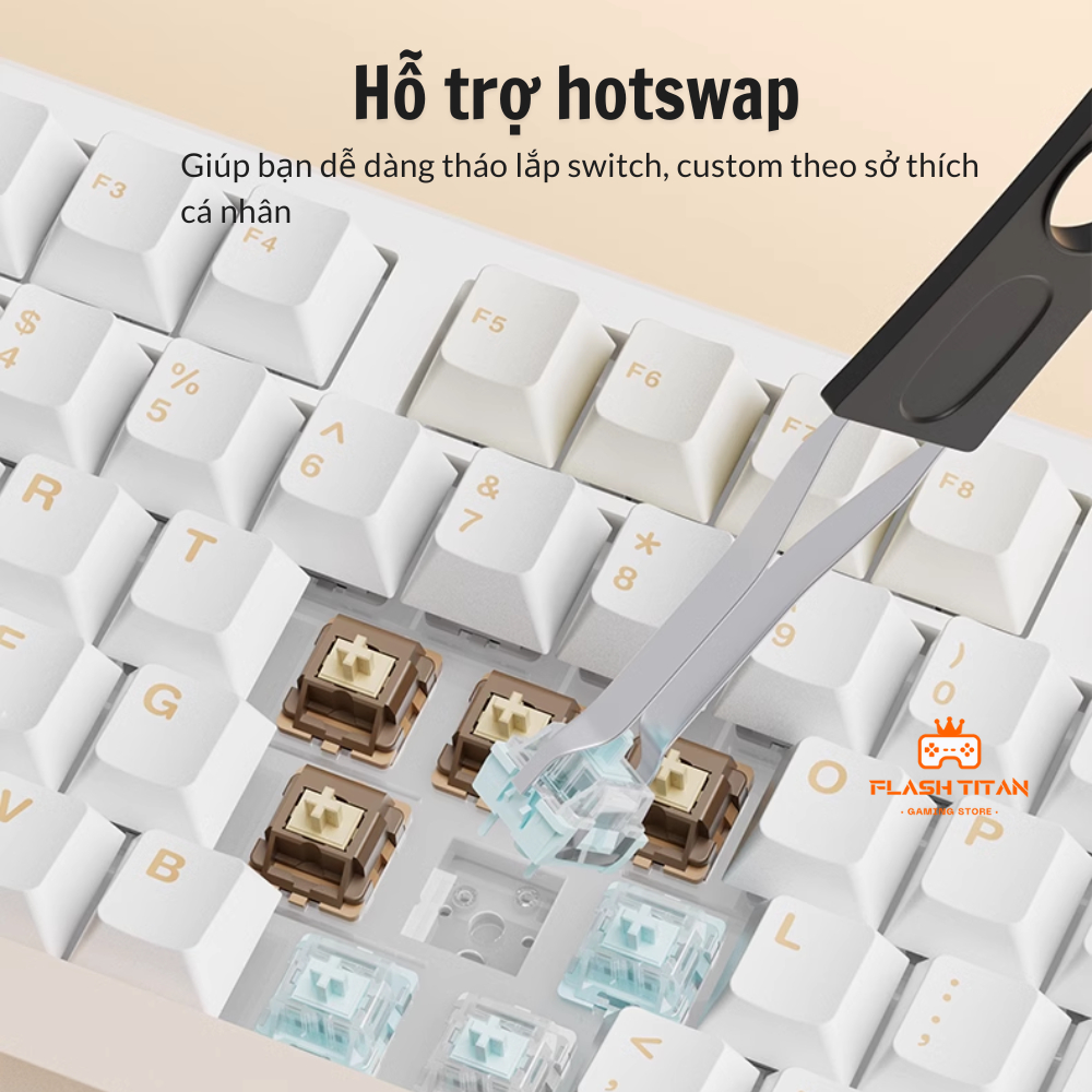 Bàn phím cơ bluetooth AULA F108 PRO - Thiết kế mạch xuôi - Bảo hành 12 tháng - LED RGB nhiều chế độ | BigBuy360 - bigbuy360.vn