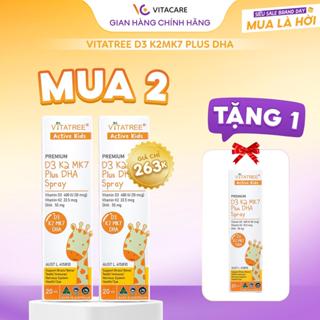 Độc Quyền Live - Mua 2 D3 tặng 1 D3K2 DHA tính ra chỉ còn 263K 1 lọ - Vitatree D3K2 DHA giúp bé phát triển toàn diện