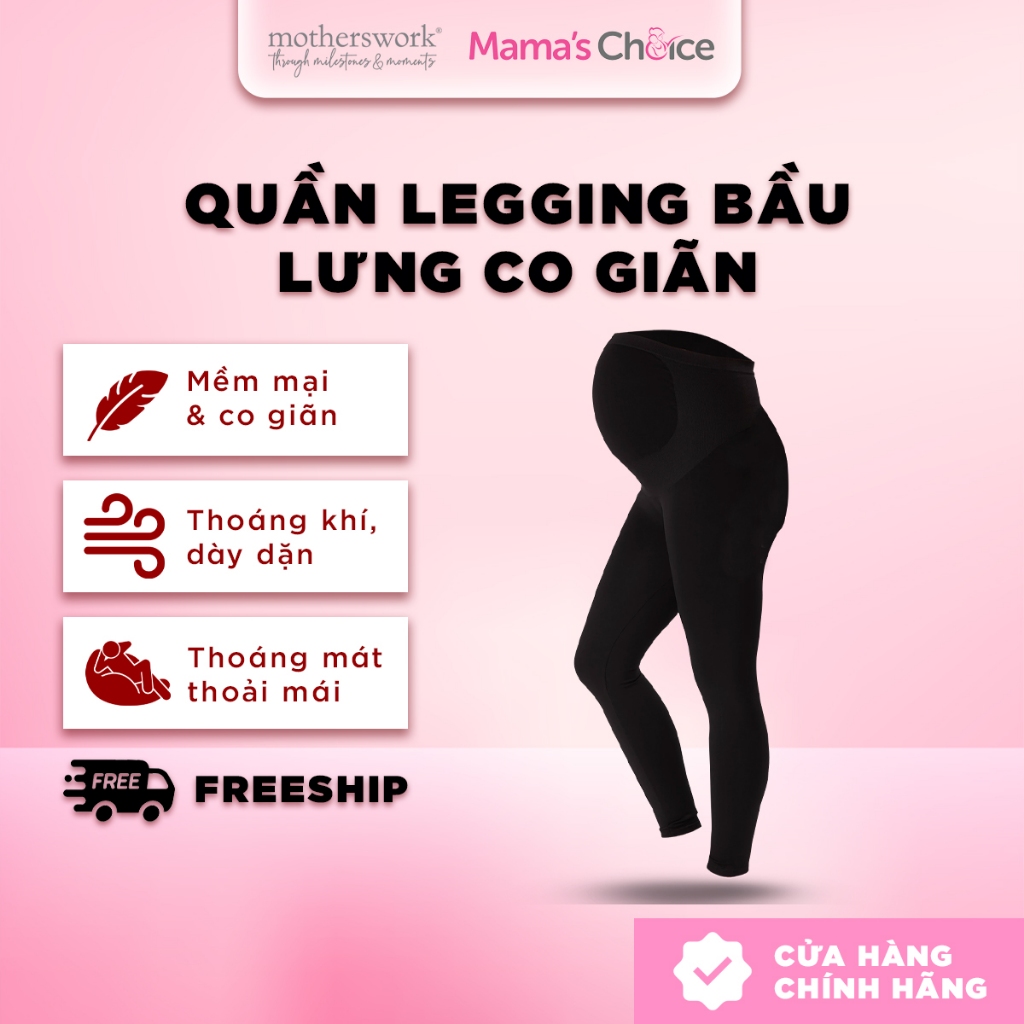 【 Sale Tết 15.1】Quần legging bầu lưng co giãn cho Mama’s Choice Maternity Leggings, quần bầu legging