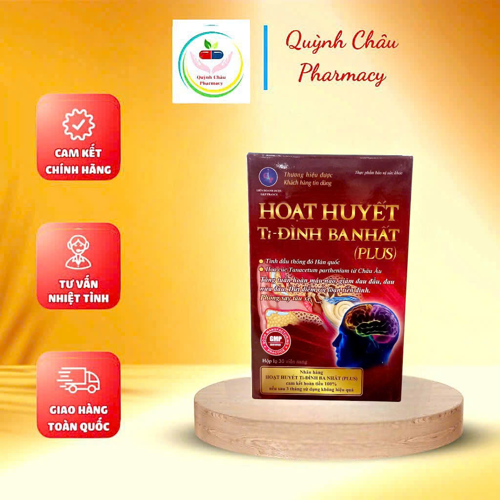 Hoạt huyết ti đình ba nhất plus giảm hết rối loạn tiền đình, đau đầu chóng mặt , đau nửa đầu lọ 30V