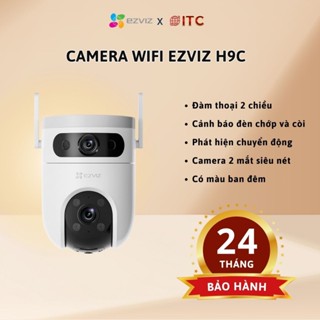 Camera ezviz ngoài trời 2 mắt kép dual camera 10MP H9C và 6M chống nước xoay 360 độ