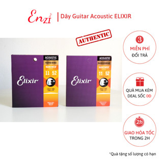 Dây đàn guitar acoustic elixir 16027 Phosphor Bronze Nanoweb cỡ 11 dây đàn Elixir 16052 và 16002 chính hãng