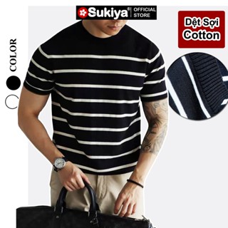 Áo Len Dệt Kim Knit Cổ Tròn Nam Ngắn Tay SUKIYA  Chất Sợi Cotton Mềm Mát Đẹp AL80