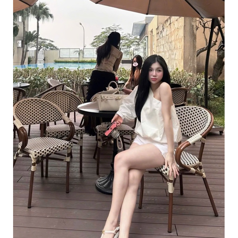 𝓫𝓾𝓷𝓷𝔂.𝓼𝓽𝓸𝓻𝓮•( Sẵn ) ÁO SƠ MI THÔ HÀN 1 TAY BỒNG