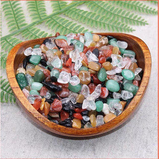 Đá Ngũ sắc Phong Thuỷ Thanh Tẩy Hưng Thịnh 1-2cm , Đá Thạch Anh vụn tự nhiên trang trí bể cá chậu cây trải nền