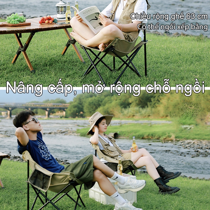 Ghế Gấp Gọn Ghế Camping Gấp Gọn Thư Giãn Đa Năng Hợp Kim Nhôm Không Gỉ Chịu Lực Lên Đến 150KG | BigBuy360 - bigbuy360.vn