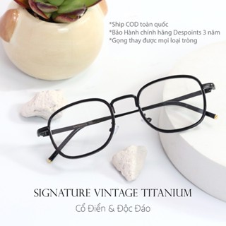 Gọng kính Titanium cao cấp Despoints Titan Black Gọng kính Chất liệu Titan nhẹ & bền Hàng nhập Nhật