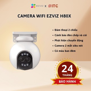 Camera WIFI EZVIZ H80X DUAL 4K Ống Kính kép, Báo động còi hú & đèn chớp