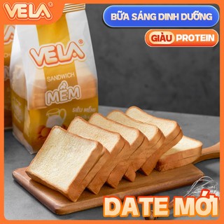  Bánh Mì Sandwich Lát VELA 240g - Thơm Mềm Bột Mì Giàu Protein Ít Calo Bữa sáng hoàn hảo tiện lợi 