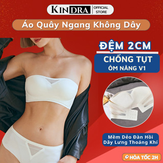 Áo Quây Ngực Su Đệm Vừa 2cm Đai Bản To Chống Tụt Ôm Nâng Kindra AV.43