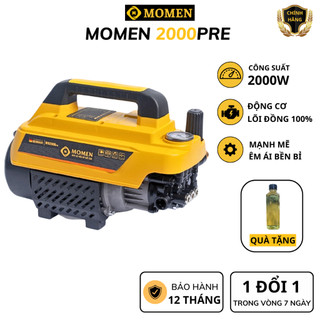  Máy rửa xe Momen2000pre động cơ 100% lõi đồng,công suất lớn 2000w,có chỉnh áp,xịt rửa gia đình,bảo hành 12 tháng 