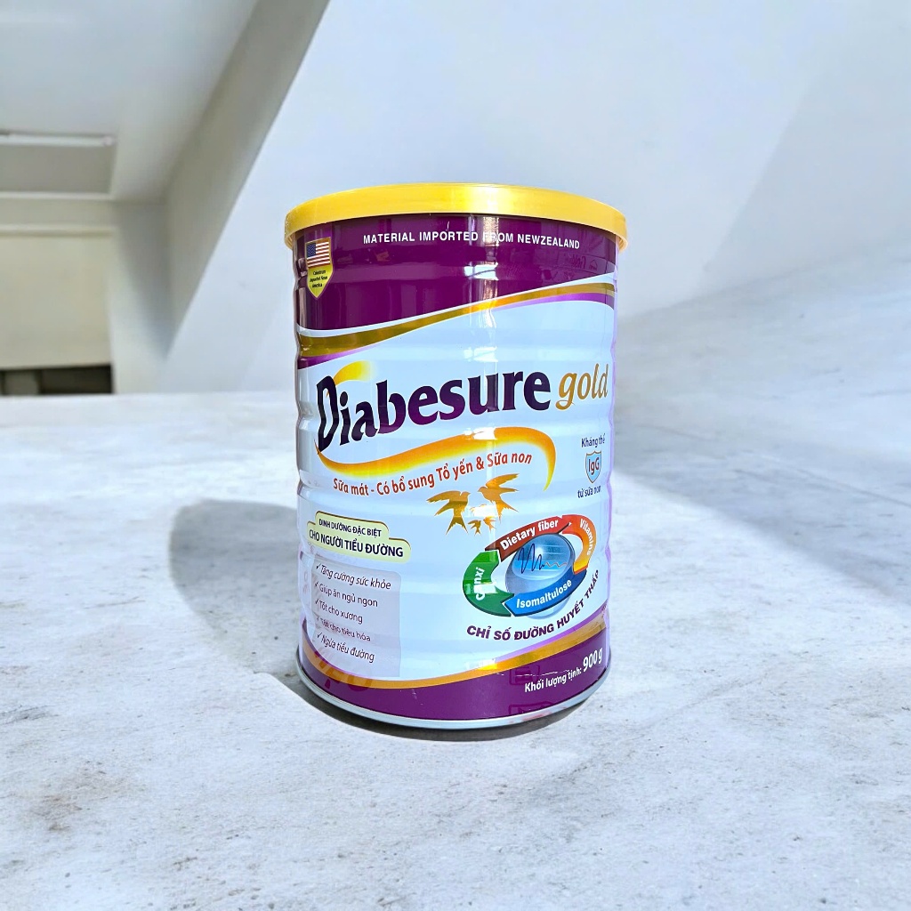 Sữa Diabesure gold 900g (DÀNH CHO NGƯỜI TIỂU ĐƯỜNG VÀ TIỀN ĐÁI THÁO ĐƯỜNG) - HSD 2027