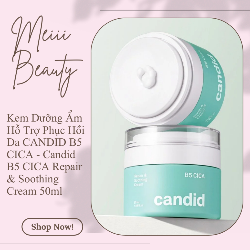 [ Hàng công ty ] Kem Dưỡng Ẩm Hỗ Trợ Phục Hồi Da CANDID B5 CICA - Candid B5 CICA Repair & Soothing C