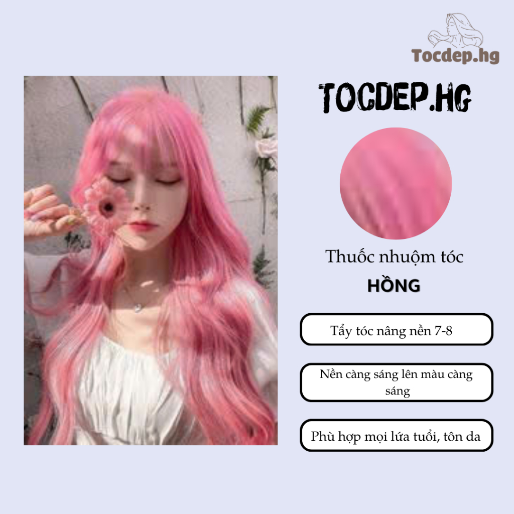 thuốc nhuộm tóc màu hồng nhạt