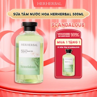 [1 Tặng 1] Sữa Tắm Trắng Da, Sữa Tắm Dược Liệu HERHERBAL Hỗ Trợ Giảm Mụn, Dưỡng Ẩm Nước Hoa Cực Thơm