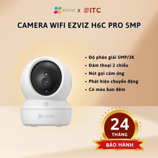  Camera Wifi Trong Nhà Xoay  360  EZVIZ H6C PRO 5M FULL HD  Có cổng Lan  