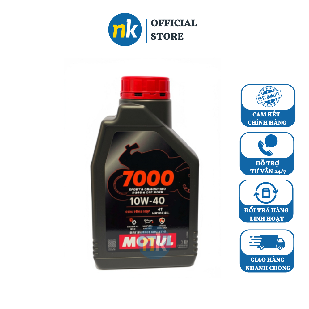 [Mẫu Mới] Nhớt cao cấp tổng hợp Motul 7000 H-Tech 10W40 API SP dành cho xe số Exciter, WinnerX, Wave, Sirus, Moto