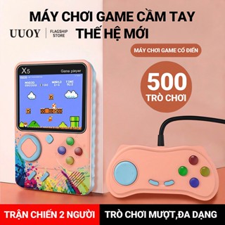 Game Boy Mini Máy Chơi Game Retro 500 Trò Chơi | 2 Người Chơi | Kết Nối TV | Pin Lâu | Quà Tặng