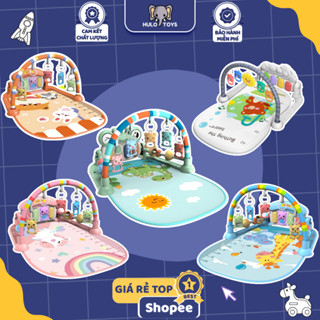 (ẢNH THẬT + VIDEO) Thảm Nhạc Cho Bé Sơ Sinh Có Piano Đèn Nhạc Hulo Toys, Kèm Đồ Chơi Treo Nôi