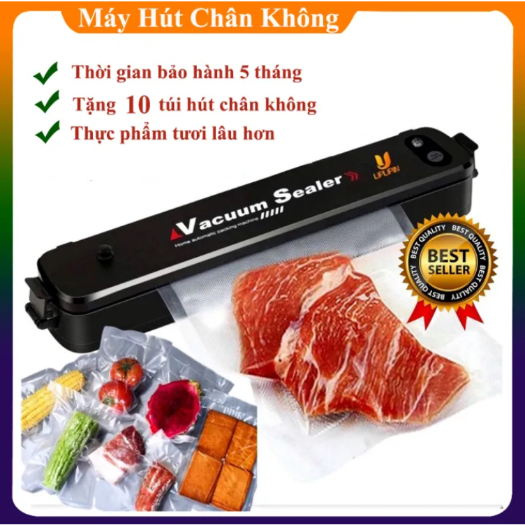 Máy Hút Chân Không Thực Phẩm Mini Gia Đình -Tặng 10 túi hút chân không KMART
