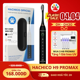 Bàn chải đánh răng điện Hachico H9 Promax tự động đánh răng và hộp đựng gọn gàng xinh xắn