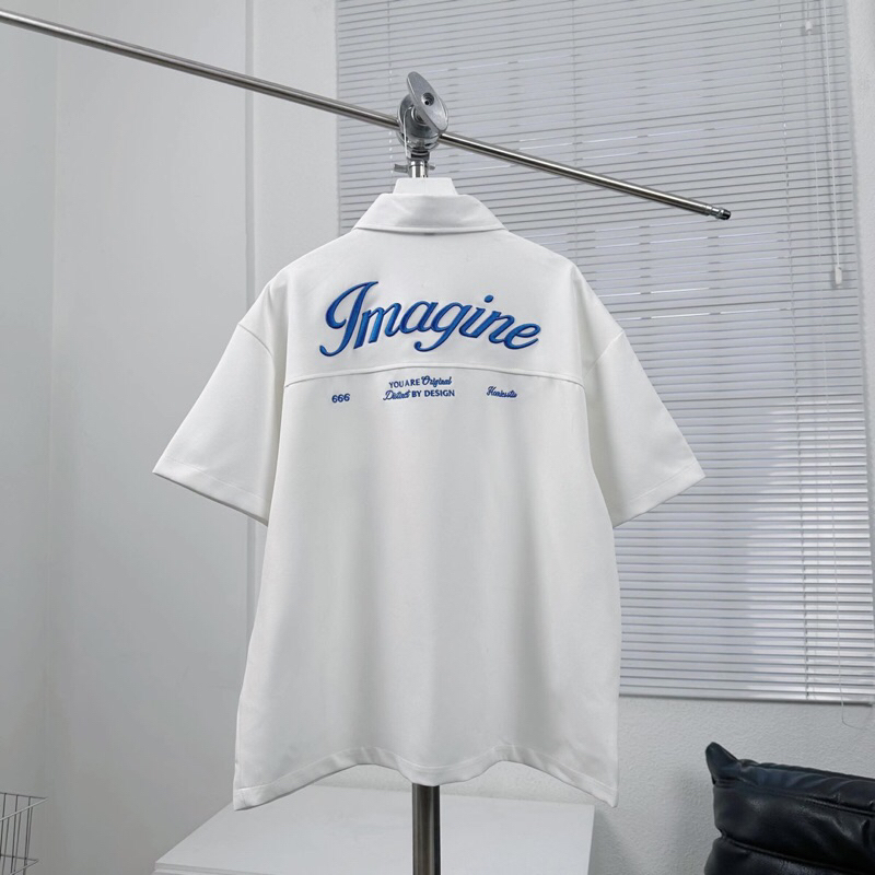 Áo Sơ Mi Trắng Cotton Form Boxy IMAGINE Thêu 3D Local Brand Unisex Nam Nữ - Homies Saigon | BigBuy360 - bigbuy360.vn