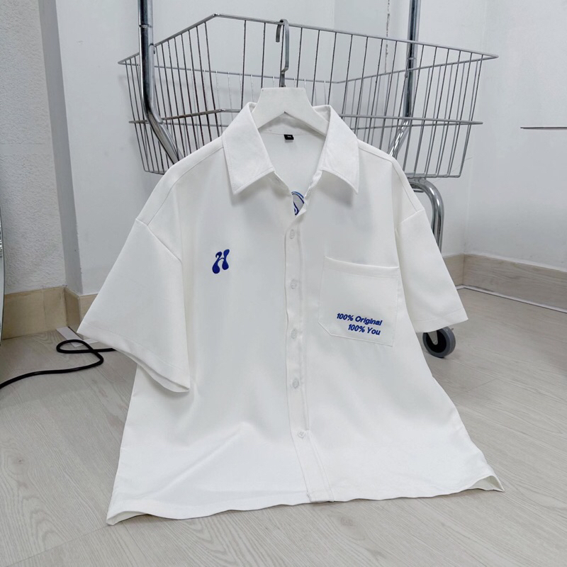Áo Sơ Mi Trắng Cotton Form Boxy IMAGINE Thêu 3D Local Brand Unisex Nam Nữ - Homies Saigon | BigBuy360 - bigbuy360.vn