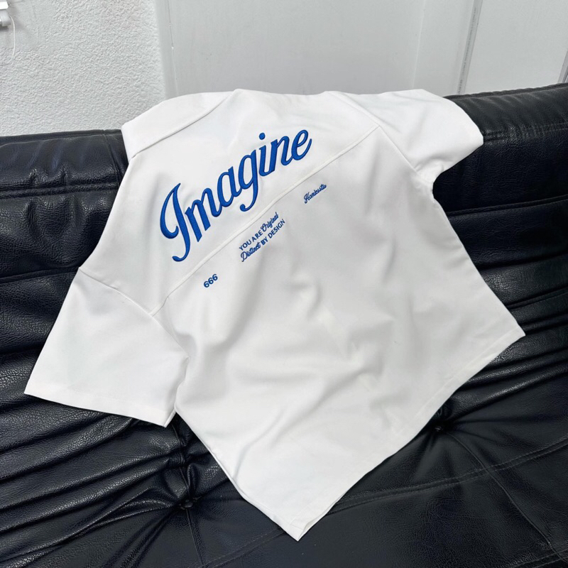 Áo Sơ Mi Trắng Cotton Form Boxy IMAGINE Thêu 3D Local Brand Unisex Nam Nữ - Homies Saigon | BigBuy360 - bigbuy360.vn