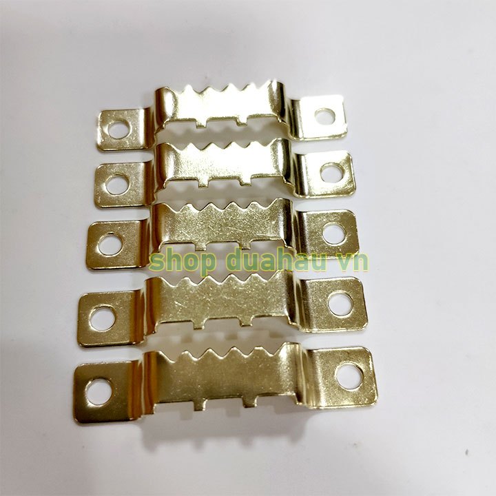 [100 cái] Móc treo răng cưa vàng Gold- Chân Cao - 42x8mm