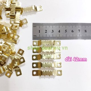 [100 cái] Móc treo răng cưa vàng Gold- Chân Cao - 42x8mm