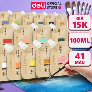 Màu Gouache Dmast Dạng Túi Refill 100ml Cao Cấp Deli Vẽ Tranh Vải Toan Tranh Tường Tô Tượng Vẽ Chuyên Nghiệp