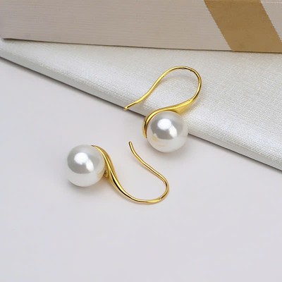 Bông Tai Ngọc Trai Móc Câu Bạc 925 Đính Ngọc Trai 9ly Tinh Tế - Ngọc Trai Trường Thịnh