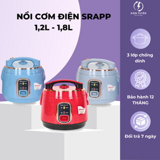 (Deal mở bán 30K) Nồi cơm điện SRAPP dung tích 1.2L-1.8L, tiết kiệm điện thiết kế sang trọng chống dính cực tốt