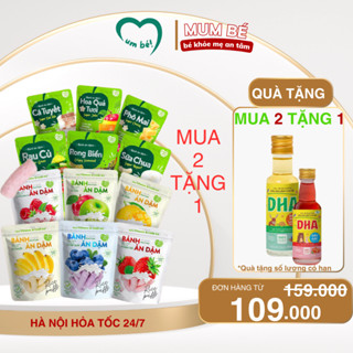 12 bánh ăn dặm Mămmy đủ vị bổ dung dinh dưỡng, hòa tan trong miệng giúp bé tiêu hóa tốt 35gram