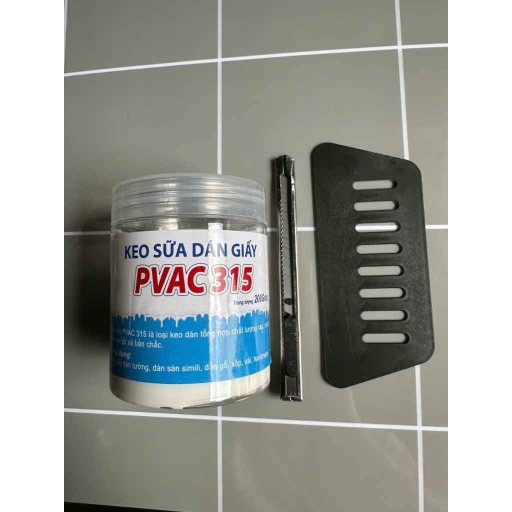 Bộ dụng cụ Hỗ trợ dán Giấy - Decal dán bếp - Decal dán kính,tường,mặt bếp. gồm keo, dao rọc giấy và miếng gạt nhựa