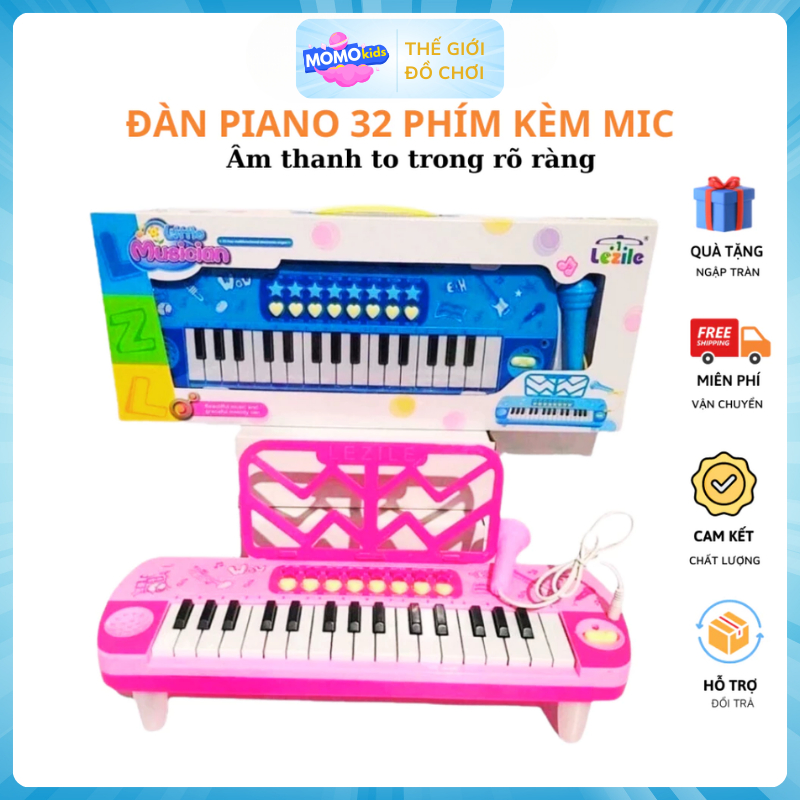 Đàn Piano Cho Bé Đồ Chơi Cho Bé,Đàn Piano Có Đèn Nhạc Và Micro Chuẩn Âm cho bé vui chơi