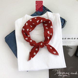 Khăn bandana quàng cổ - Khăn turban trùm đầu chấm bi họa tiết trái tim vibe mùa hè Re1925 Studio TUR13