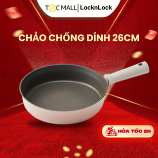 Chảo Chống Dính Bếp Từ LocknLock Cao Cấp Suit IH Màu Hồng Cute Size To 26cm CSU1263PIK T2CMALL