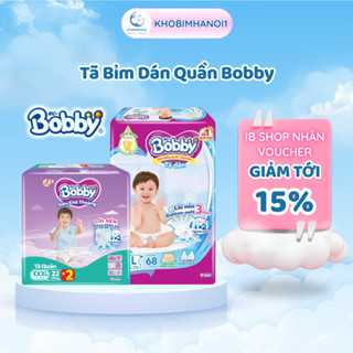 Tã bỉm dán quần Bobby dán NB1-64, S56,  S80/M76 quần M96/L88/XL76/XXL70