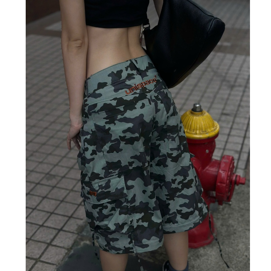 Quần dài túi hộp kaki ống rộng By UniSpace unisex nam nữ Camo Pants | BigBuy360 - bigbuy360.vn