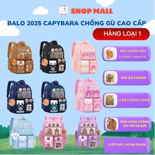 [TẶNG Quà ] Balo Capi chống gù, cặp đi học cho bé tiểu học lớp 1-6, balo học sinh chống nước