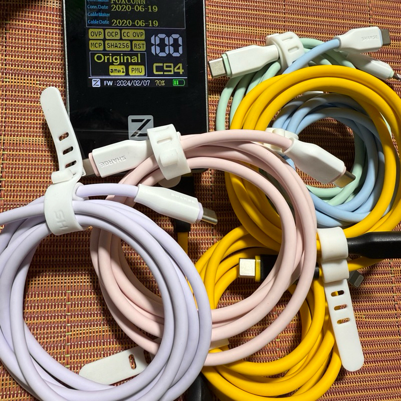 Cáp Sharge C to Light Silicon M F i 1.2m New (Không Hộp) Sharge SL111