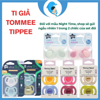  Ty ngậm silicon mềm nhẹ cho bé Tommee Tippee Ultra Light Tommee Tippee Night Time cho bé  tách lẻ từ vỉ đôi  MECAHEO 