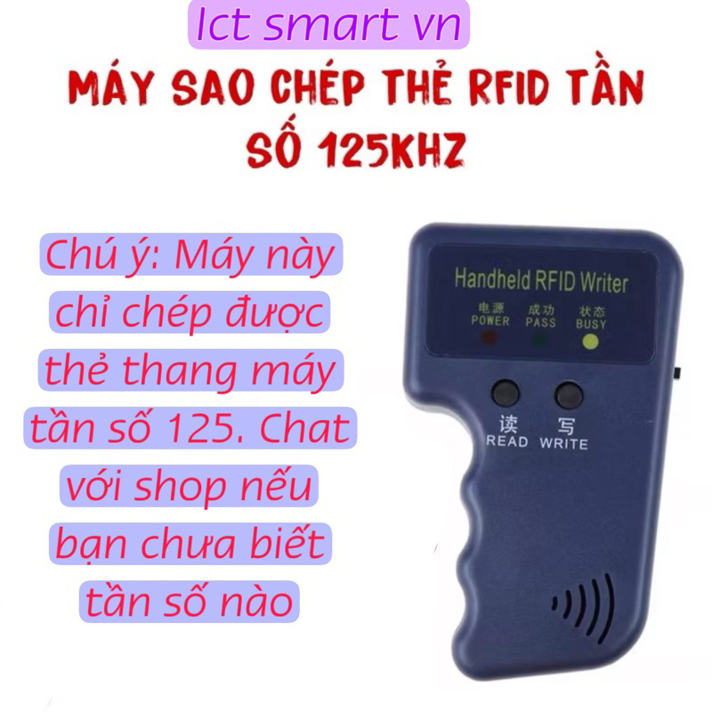 Máy sao chép thẻ thang máy chung cư tần số 125( Xem cách xác định tần số trong hình)