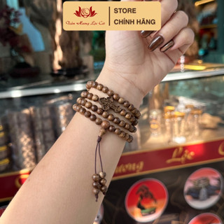 Chuỗi vòng tay Mân Côi trầm hương Lộc Cát 108h 6li mix charm thánh giá dành cho đạo thiên chúa mùi thơm dịu