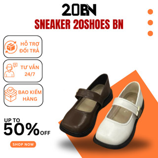 Giày Búp Bê Nữ Mũi Vuông, Giày Nữ Quai Dán Gắn Tag Min Chất Da Mềm Thời Trang Hàng Đẹp Full Box || N11 20BN