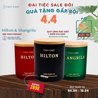 Nến Thơm Cao Cấp Hương Khách Sạn HILTON SHANGRILLA Mùi Tươi Mát First Sight Hũ 250GR