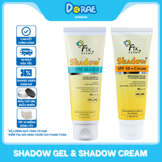 FIXDERMA l Kem Chống Nắng Shadow Cream SPF50+ và Shadow Gel SPF30+