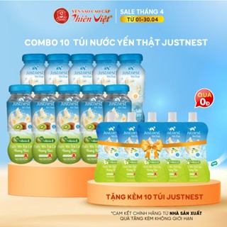 Combo 10 chai Nước yến thật Justnest 8% yến chưng (Chai 160ml)